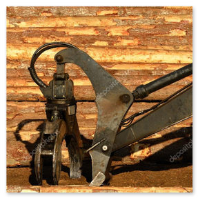 Sauber aufgesetztes Holzpolter am Weg